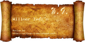 Willner Iván névjegykártya
